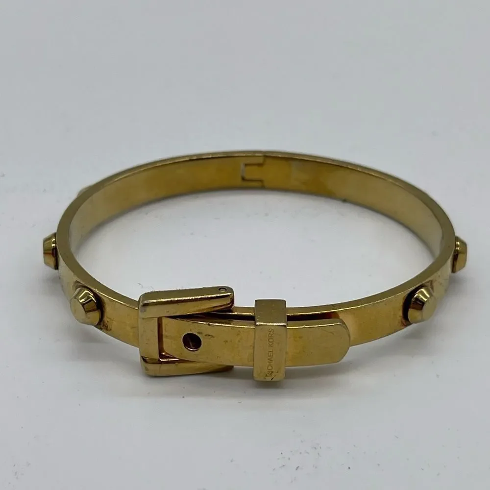 Michael Kors Gold Astor Stud Buckle Bangle